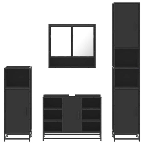 4 Piece Bathroom Furniture Set  Engineered Wood