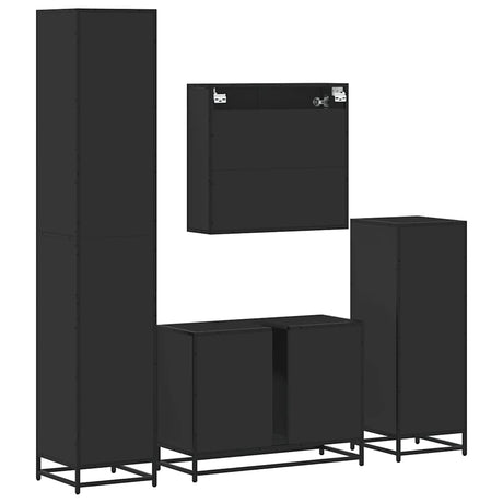 4 Piece Bathroom Furniture Set  Engineered Wood