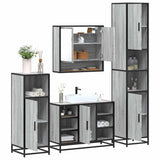 4 Piece Bathroom Furniture Set  Engineered Wood