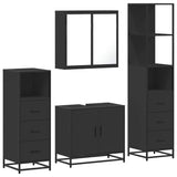 4 Piece Bathroom Furniture Set  Engineered Wood