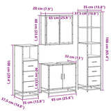 4 Piece Bathroom Furniture Set  Engineered Wood