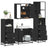 4 Piece Bathroom Furniture Set  Engineered Wood