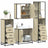 4 Piece Bathroom Furniture Set  Engineered Wood