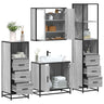 4 Piece Bathroom Furniture Set  Engineered Wood