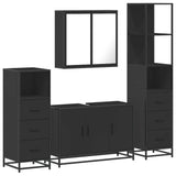 4 Piece Bathroom Furniture Set  Engineered Wood