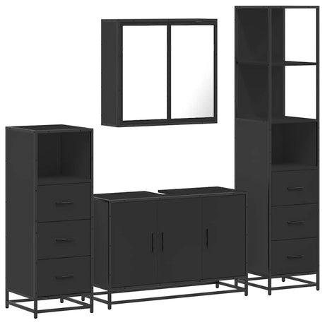4 Piece Bathroom Furniture Set  Engineered Wood