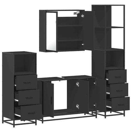 4 Piece Bathroom Furniture Set  Engineered Wood