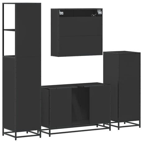 4 Piece Bathroom Furniture Set  Engineered Wood