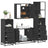 4 Piece Bathroom Furniture Set  Engineered Wood