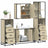4 Piece Bathroom Furniture Set  Engineered Wood