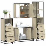 4 Piece Bathroom Furniture Set  Engineered Wood