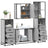 4 Piece Bathroom Furniture Set  Engineered Wood