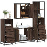 4 Piece Bathroom Furniture Set  Engineered Wood