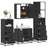 4 Piece Bathroom Furniture Set  Engineered Wood