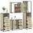 4 Piece Bathroom Furniture Set  Engineered Wood