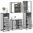 4 Piece Bathroom Furniture Set  Engineered Wood