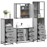 4 Piece Bathroom Furniture Set  Engineered Wood
