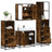 4 Piece Bathroom Furniture Set  Engineered Wood
