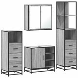 4 Piece Bathroom Furniture Set  Engineered Wood