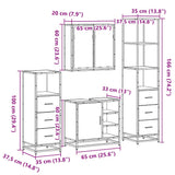 4 Piece Bathroom Furniture Set  Engineered Wood