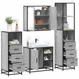 4 Piece Bathroom Furniture Set  Engineered Wood