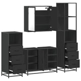 4 Piece Bathroom Furniture Set  Engineered Wood
