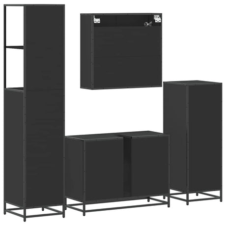 4 Piece Bathroom Furniture Set  Engineered Wood