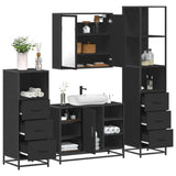 4 Piece Bathroom Furniture Set  Engineered Wood