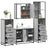 4 Piece Bathroom Furniture Set  Engineered Wood