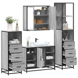 4 Piece Bathroom Furniture Set  Engineered Wood