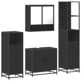 4 Piece Bathroom Furniture Set  Engineered Wood