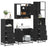 4 Piece Bathroom Furniture Set  Engineered Wood