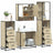 4 Piece Bathroom Furniture Set  Engineered Wood