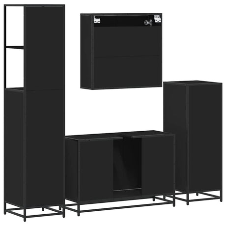 4 Piece Bathroom Furniture Set  Engineered Wood