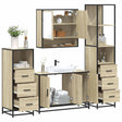 4 Piece Bathroom Furniture Set  Engineered Wood