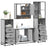 4 Piece Bathroom Furniture Set  Engineered Wood