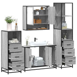 4 Piece Bathroom Furniture Set  Engineered Wood