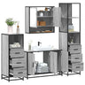 4 Piece Bathroom Furniture Set  Engineered Wood