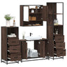 4 Piece Bathroom Furniture Set  Engineered Wood