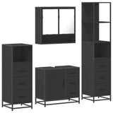 4 Piece Bathroom Furniture Set  Engineered Wood