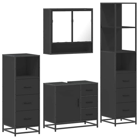 4 Piece Bathroom Furniture Set  Engineered Wood