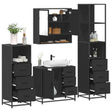 4 Piece Bathroom Furniture Set  Engineered Wood