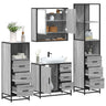 4 Piece Bathroom Furniture Set  Engineered Wood