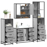 4 Piece Bathroom Furniture Set  Engineered Wood
