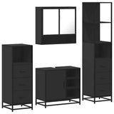 4 Piece Bathroom Furniture Set  Engineered Wood