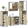 4 Piece Bathroom Furniture Set  Engineered Wood