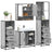 4 Piece Bathroom Furniture Set  Engineered Wood