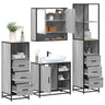 4 Piece Bathroom Furniture Set  Engineered Wood