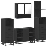 4 Piece Bathroom Furniture Set  Engineered Wood