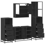 4 Piece Bathroom Furniture Set  Engineered Wood